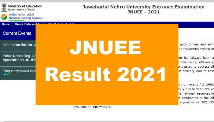 JNUEE Result 2021