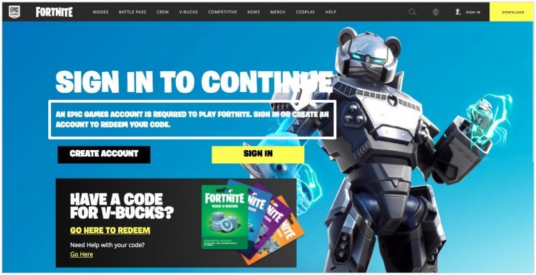 fortnite redeem