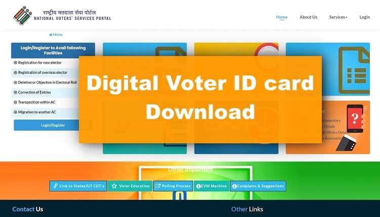 Digital Voter Id card download