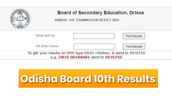 Odisha Board 10th Results